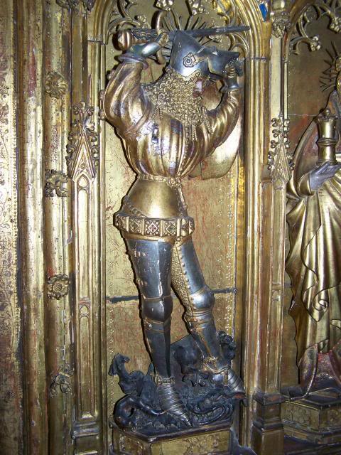 Sv. Jiří s drakem, dřevo, Dijon cca 1350-1390.jpg